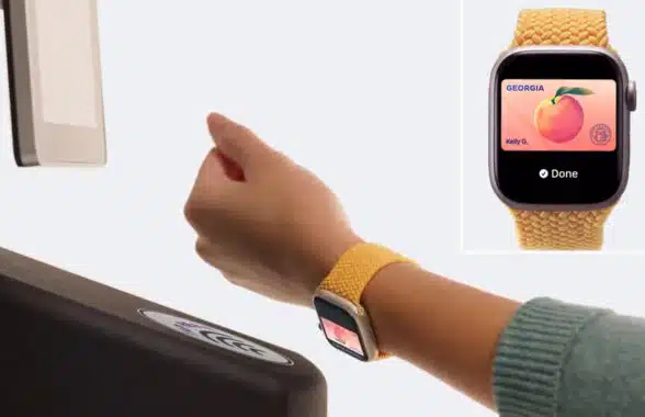 Apple Watch with digital ID being used to prove identity at TSA checkpoint in Georgia