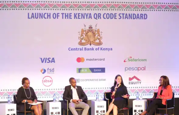 Bank representatives at the launch of the Kenya standardised interoperable QR code payments system