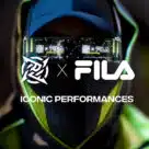 FILA and Ninjas in Pyjamas advert showing ninja warrior with branding across its face