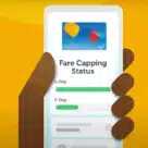 Fare capping status screen on LA Metro TAP app