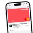 Apple Connected Cards feature on a Monzo digital card on smartphone