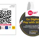 Banners for Singapore's SGQR and SGQR+ enhanced interoperable common QR code payment schemes