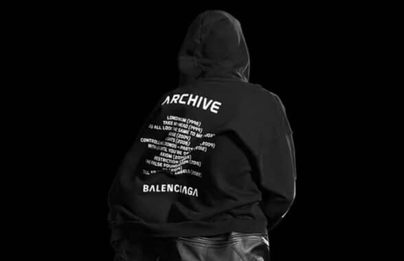 Balenciaga hoodie with NFC chip that links the limited edition garment to exclusive content